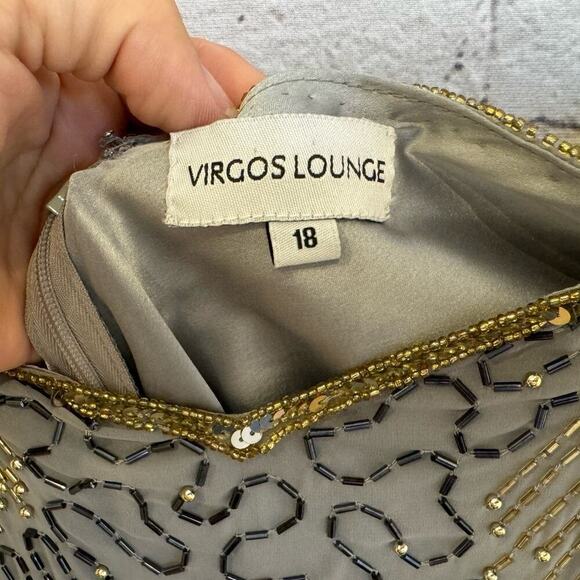 Virgos Lounge Embellished Midi Party‎ Prom Wedding Occasion Dress US Size 14 - Picture 5 of 10